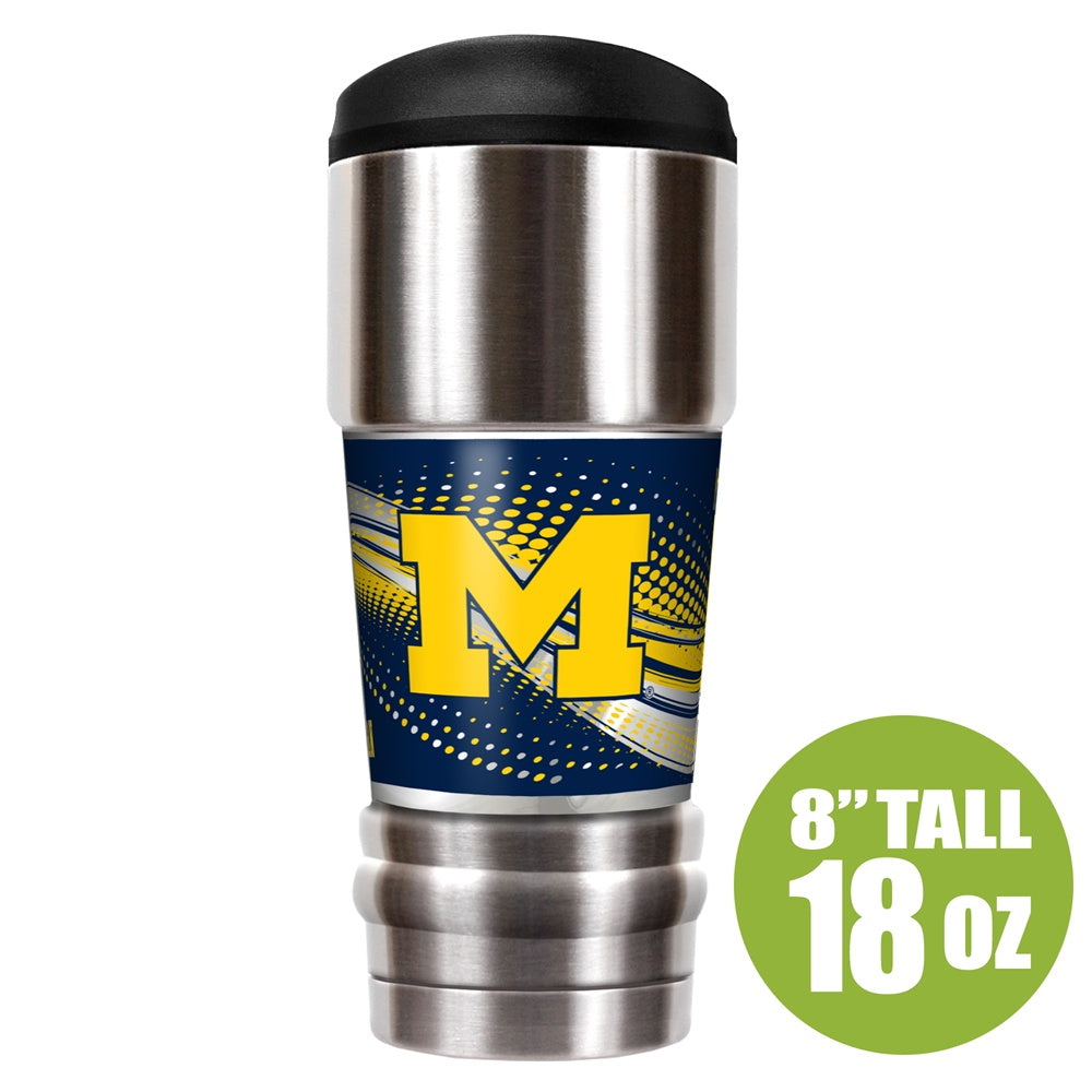 Michigan Wolverines “The MVP" 18 oz Vacuum Insulated Stainless Steel Tumbler