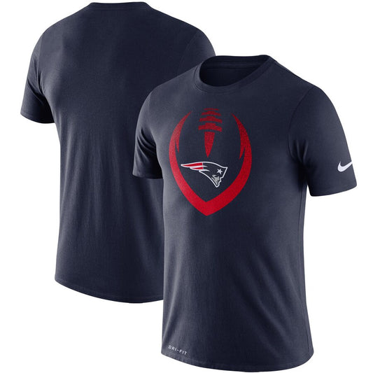 New England Patriots Nike Fan Gear Modern Icon Performance T-Shirt - Navy