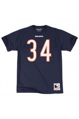 Mens Walter Payton Chicago Bears Navy Name And Number Tee By Mitchell & Ness