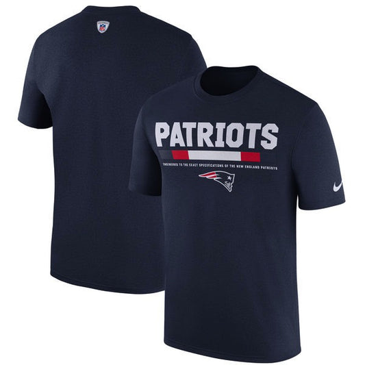 Men's New England Patriots Nike Navy Legend Staff Performance T-Shirt