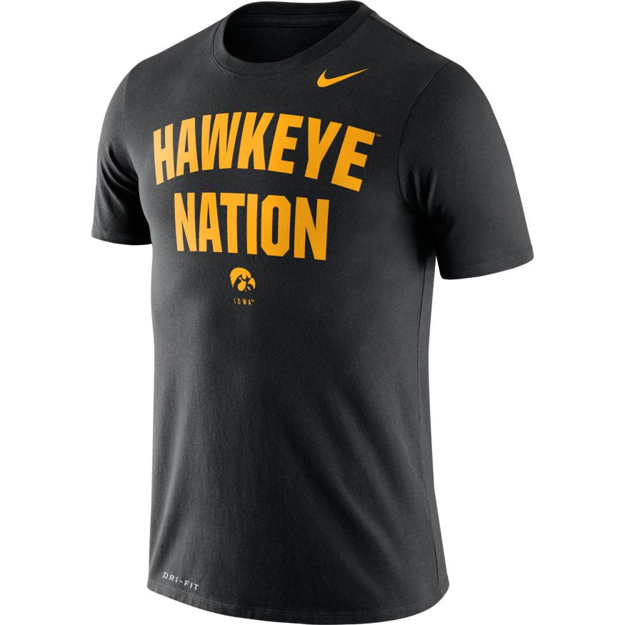 Men's Iowa Hawkeyes Black Nike Phrase Performance T-Shirt