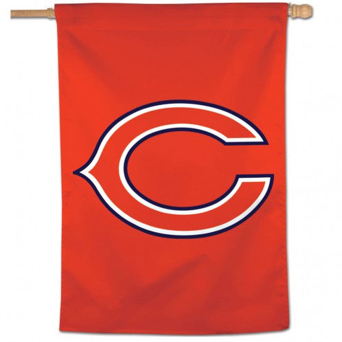 Chicago Bears Orange Vertical 28X40 Flag By Wincraft