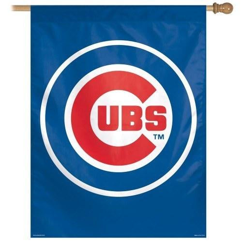 Chicago Cubs Primary Logo 27X37 Vertical Flag