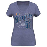 Womens Chicago Bears Dick Butkus Hall Of Fame V Neck T Shirt - Pro Jersey Sports