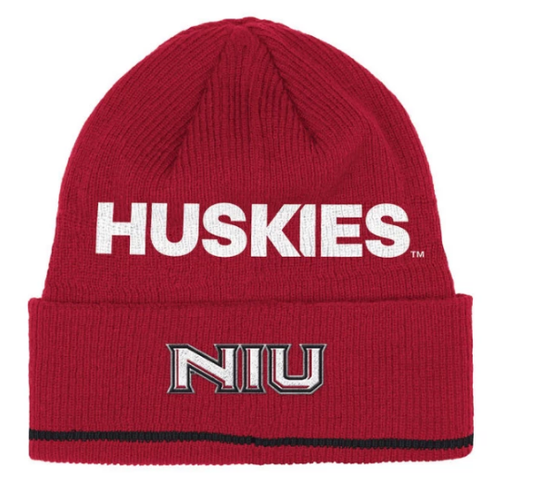 adidas Northern Illinois Huskies NCAA Red Sideline Coach Cuffed Knit Hat