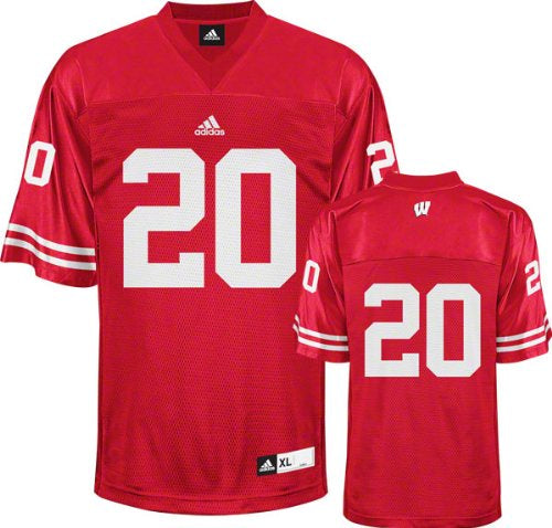 Wisconsin Badgers Football Jersey adidas #20 Red Replica Football Jersey