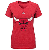 Youth Girls Chicago Bulls V Neck Distressed Logo Tee - Pro Jersey Sports