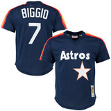 Men's Craig Biggio Houston Astros Mitchell & Ness Cooperstown Mesh Batting Practice Jersey - Navy - Pro Jersey Sports