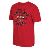 Chicago Blackhawks Triblend Supra Shield Tee By CCM - Pro Jersey Sports