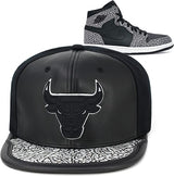 Chicago Bulls Day One Black & White Cement Mitchell & Ness Snapback Hat - Pro Jersey Sports