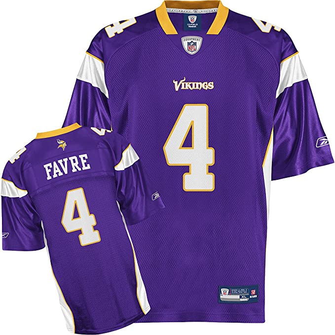 Men's Reebok Brett Favre Minnesota Vikings Purple Replica Jersey - Pro Jersey Sports