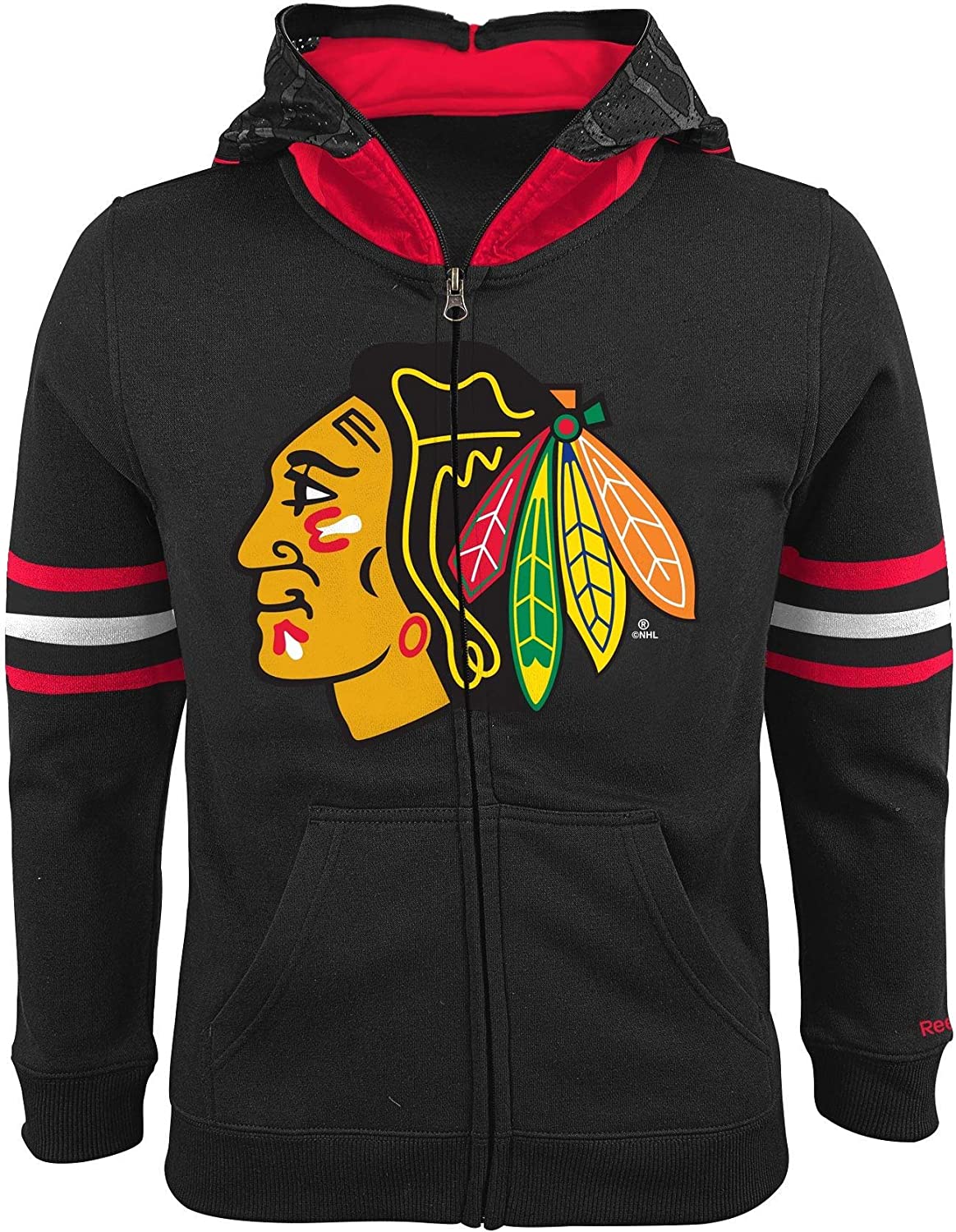Chicago Blackhawks Youth NHL Reebok "Goalie Mask" Full Zip Sweatshirt