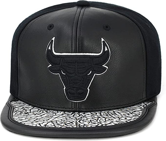 Chicago Bulls Day One Black & White Cement Mitchell & Ness Snapback Hat - Pro Jersey Sports