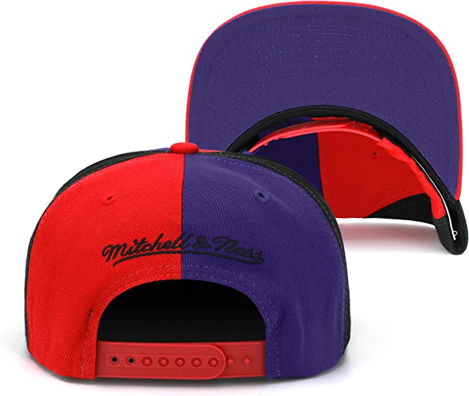 Men's Toronto Raptors Mitchell & Ness NBA Pinwheel Snapback Hat-HWC Logo