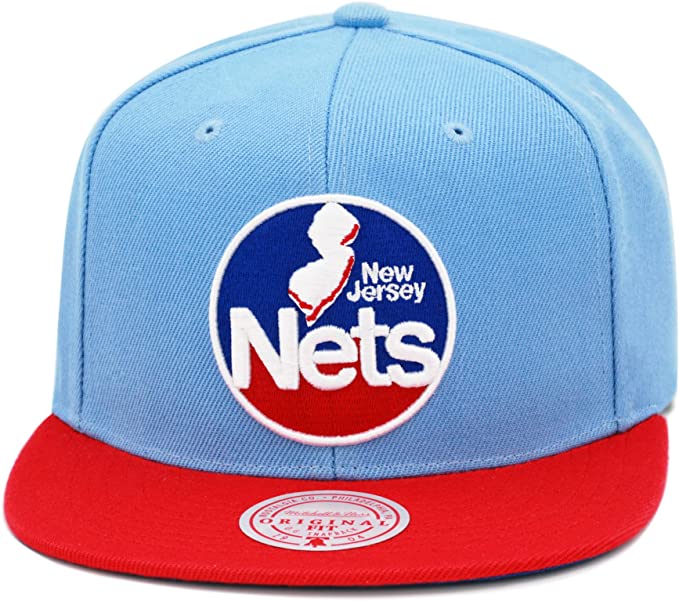 Men's New Jersey Nets Basic Core HWC 2 Tone Blue/Red Mitchell & Ness Snapback Hat