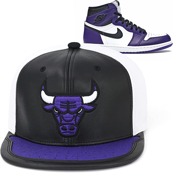 Chicago Bulls Day One Black/ White/ Purple Mitchell & Ness Snapback Hat - Pro Jersey Sports