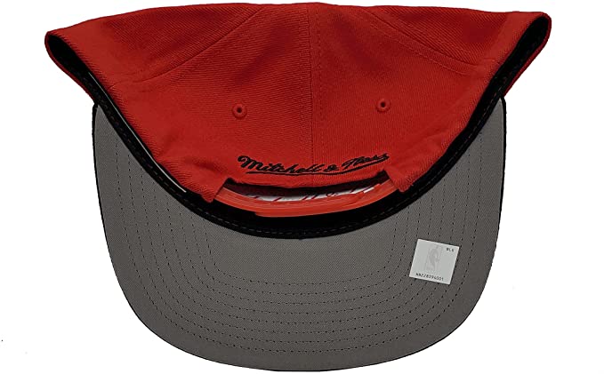 Men's Mitchell & Ness Portland Trail Blazers Red/ Black Adjustable Snapback Hat