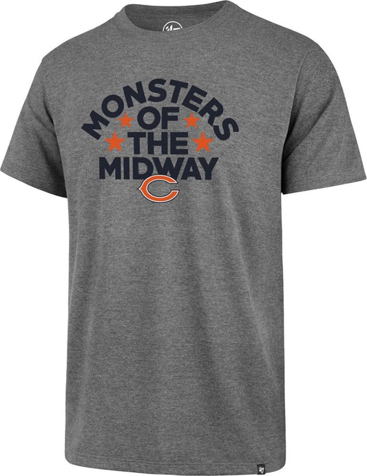 Men's Chicago Bears NFL "Monsters of the Midway" Slate Gray Regional Club Tee By ’47 Brand