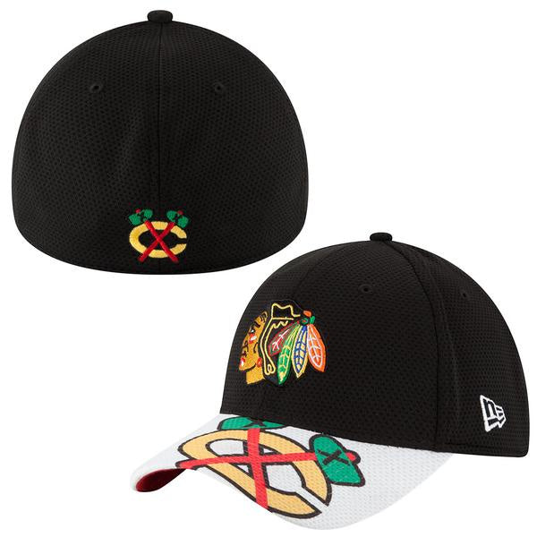 Child/Youth NHL Chicago Blackhawks Jr. Logo Duel Flex Fit 39Thirty Hat