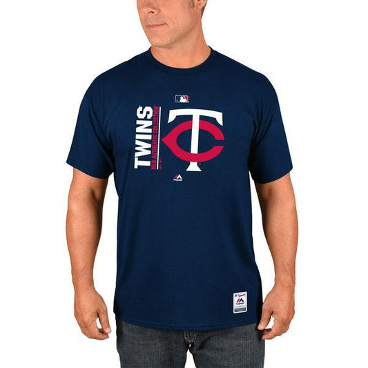 Men's MLB Minnesota Twins Majestic Navy Authentic Collection Team Icon T-Shirt