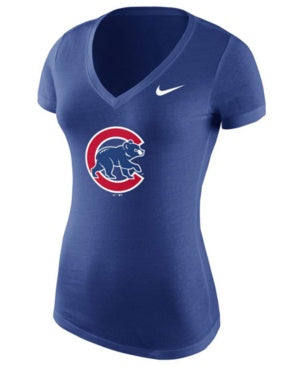 Women's Chicago Cubs Nike Bp V-Neck T-Shirt