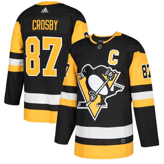 Men's Sidney Crosby Pittsburgh Penguins Adidas Black Home Authentic Premium Jersey