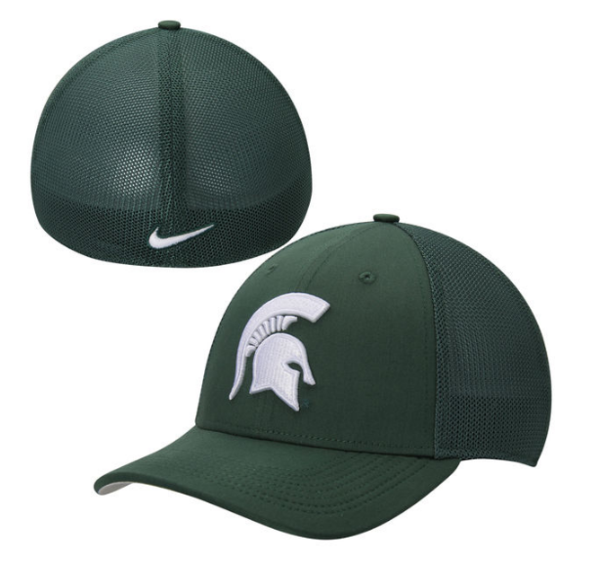 Michigan State Spartans Nike Aero Curved Bill Mesh Back One Size Flex Fit Hat