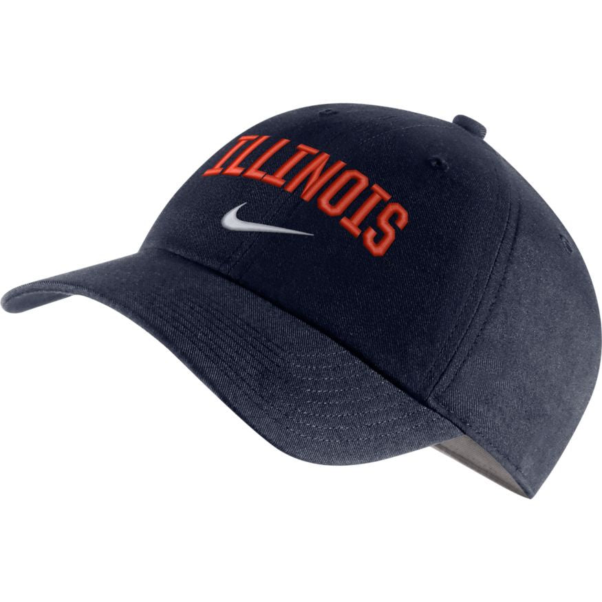Illinois Fighting Illini Nike Heritage 86 Arch Navy Adjustable Performance Hat