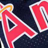 Men's Reggie Jackson California Angels Mitchell & Ness Cooperstown Collection Mesh Batting Practice Button-Up Jersey - Navy - Pro Jersey Sports