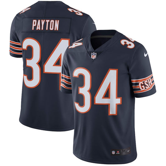 Men's Chicago Bears Walter Payton Nike Navy Retired Player Vapor Untouchable Limited Throwback Jersey