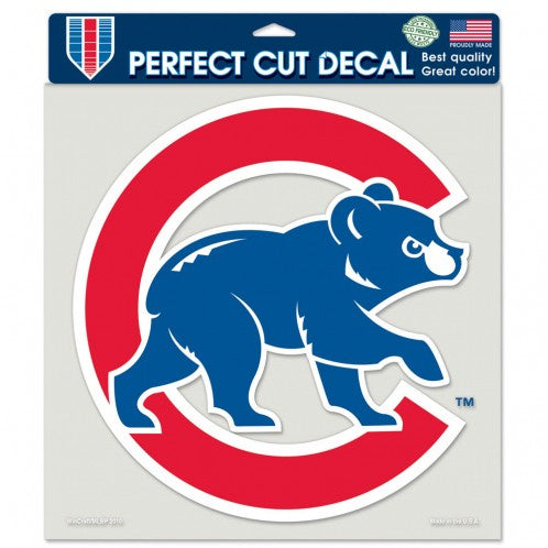 Chicago Cubs Walking Bear Color 8 x 8 Perfect Cut Decal