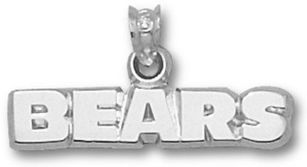 LogoArt Chicago Bears Sterling Silver 3/8 inch X 1 inch Name Pendant