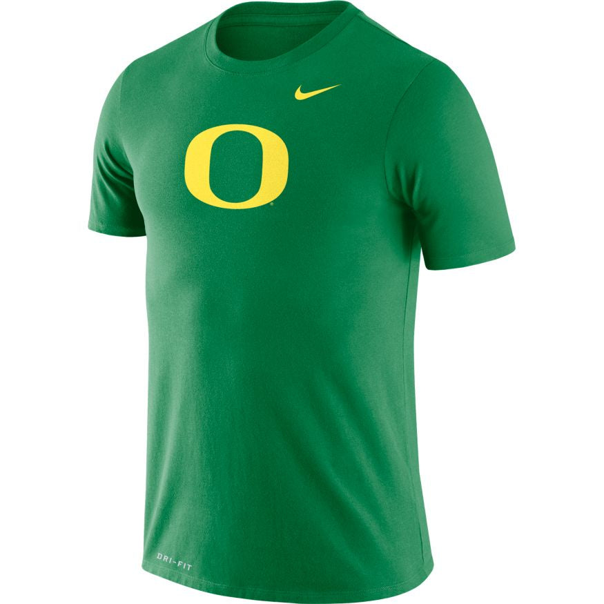 Mens Oregon Ducks Green Primary Logo Nike College Dri-Fit Tee