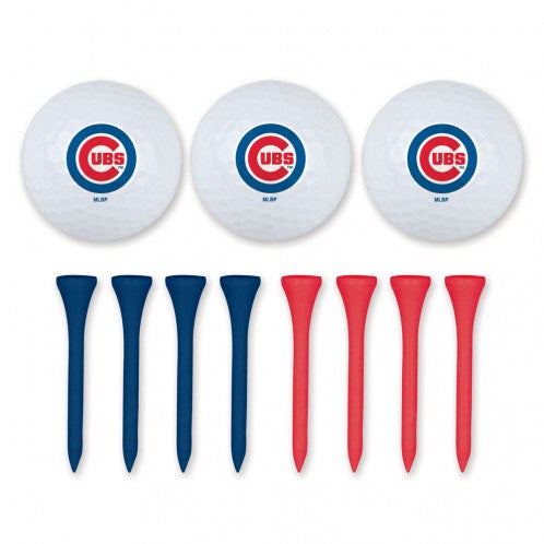 Chicago Cubs Golf Ball And Tee Set By Mcarthur