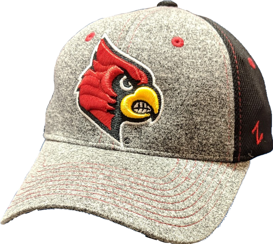 Louisville Cardinals Zephyr Graphite Two Tone Stretch Fit Hat