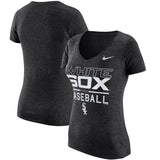 Women's Chicago White Sox Nike Practice 1.7 Tri-Blend V-Neck T-Shirt - Pro Jersey Sports
