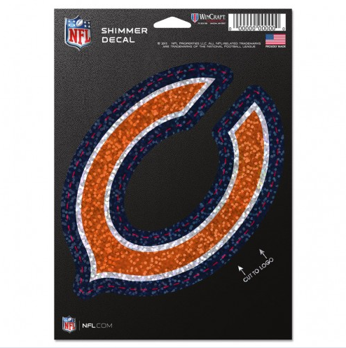 Chicago Bears 5X7 Shimmer Decal By Wincraft