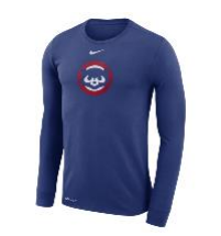 Men's Nike Chicago Cubs Royal Long Sleeve Cooperstown Collection 1984 Logo Logo Tee
