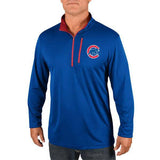 Men's Chicago Cubs Royal Half-Zip Pullover Top by Majestic - Pro Jersey Sports