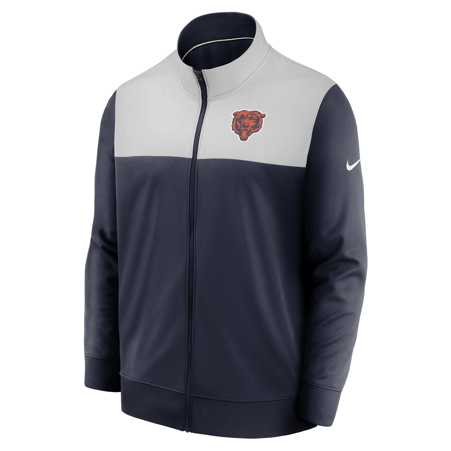 Men's Chicago Bears Nike Navy/Gray Full Zip Logo Jacket