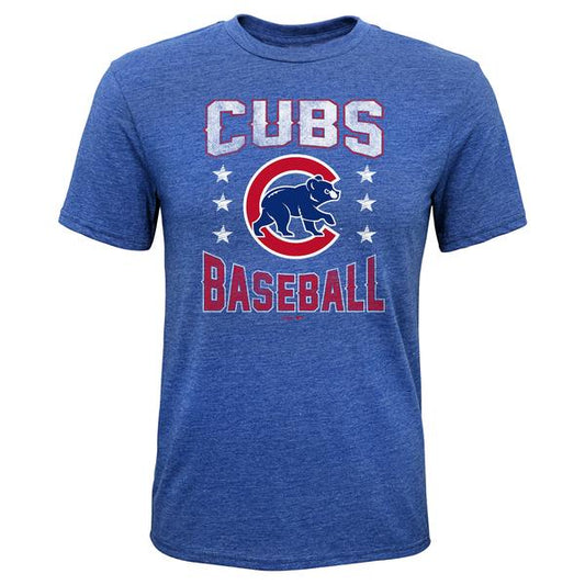 Youth Chicago Cubs Triple Play Triblend Tee