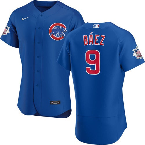 Men's Chicago Cubs Javier Baez Nike Blue Alternate Authentic Player Jersey