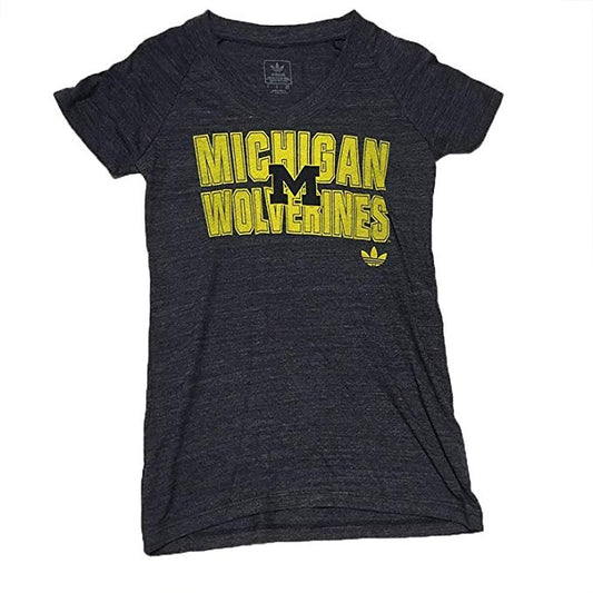 adidas Michigan Wolverines Women's Pop Out V-Neck Shirt
