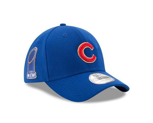 New Era Chicago Cubs 2016 World Series Champions Gold Patch Team Classic 39THIRTY Royal Blue Flex Fit Cap
