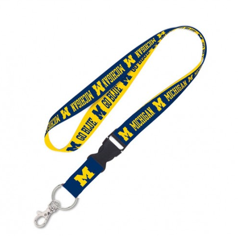 Michigan Wolverines Double Sided Lanyard With Detachable Buckle By Wincraft