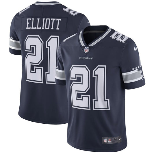 Men's Dallas Cowboys Ezekiel Elliott Nike Navy Vapor Untouchable Limited Player Jersey
