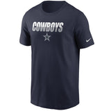 Dallas Cowboys Nike Mens Split Team Name Essential Short Sleeve T-Shirt - Pro Jersey Sports