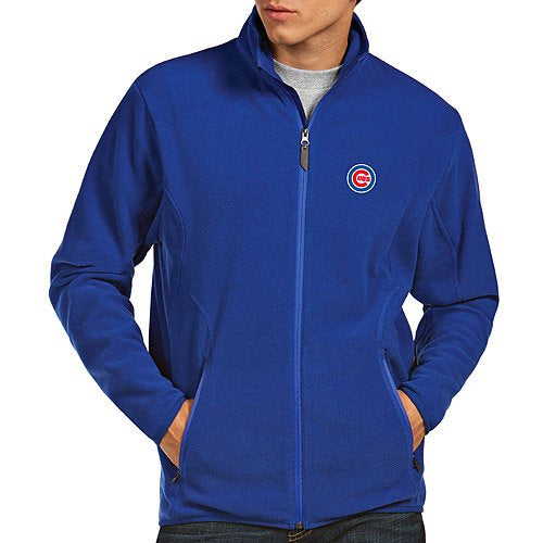 Men's MLB Chicago Cubs Royal Blue Ice Fleece Jacket by Antigua