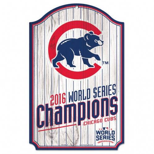 Chicago Cubs 2016 World Series Champions World Series Wood Sign - Pro Jersey Sports