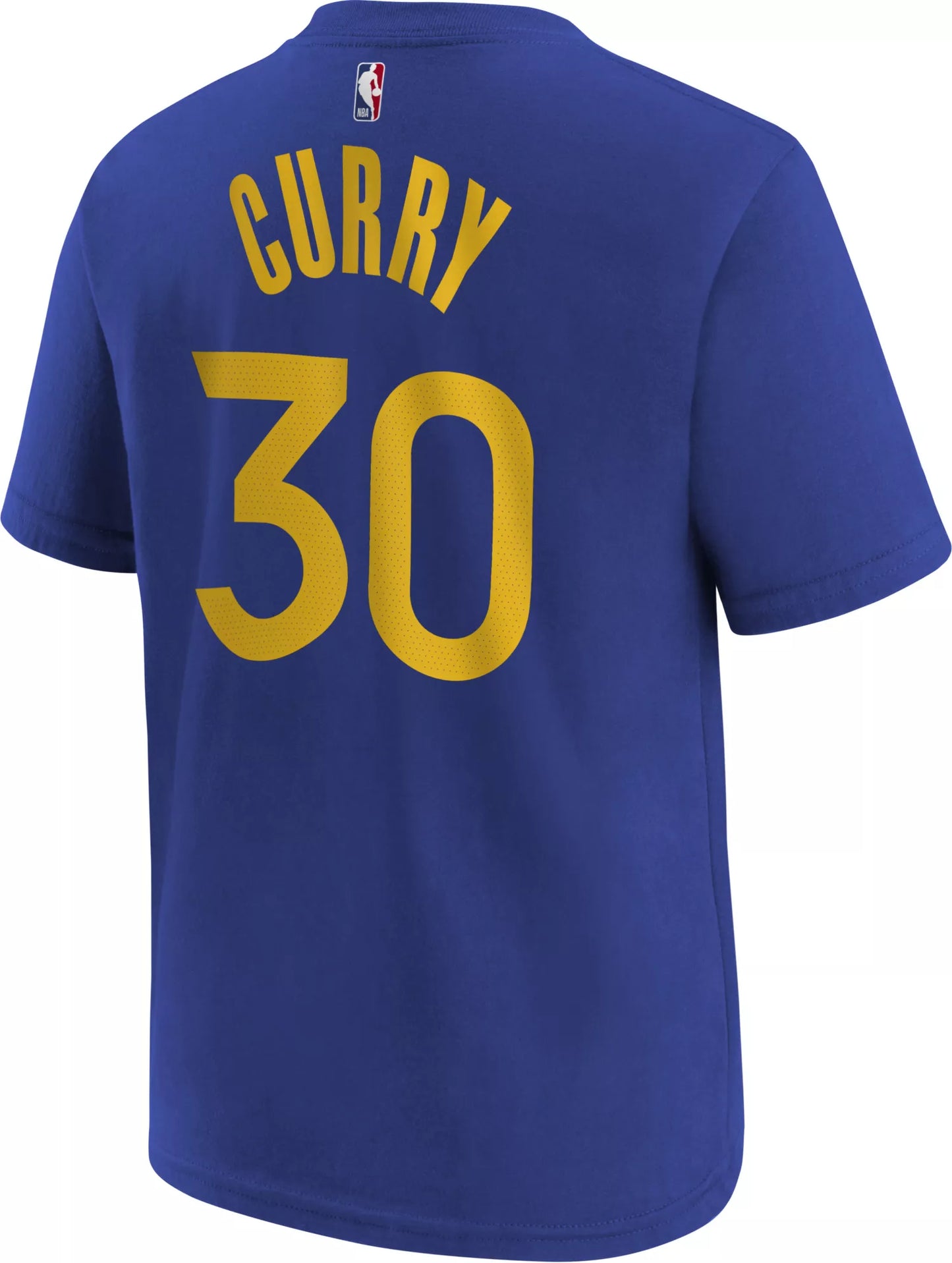 Youth Nike Stephen Curry Golden State Warriors Rush Blue Icon Name & Number T-Shirt